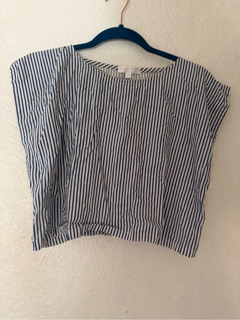 Striped Boatneck Women’s Top - 100% cotton Navy and White